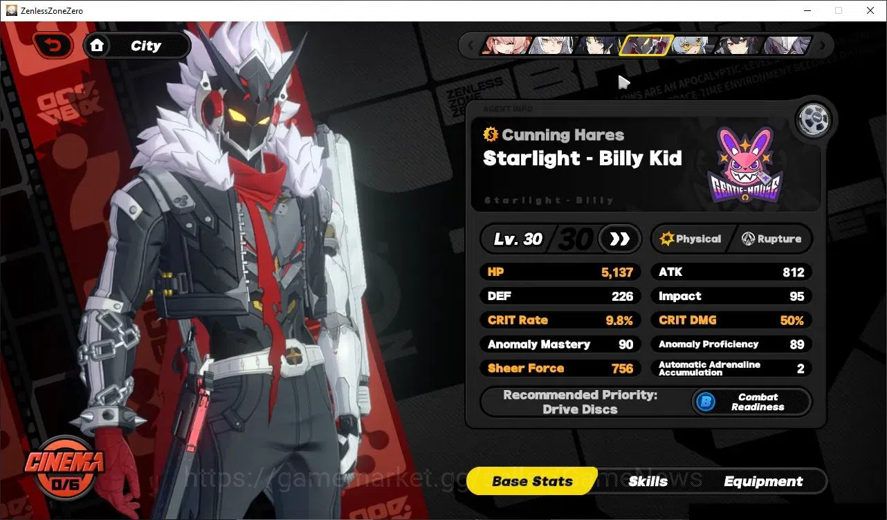 Zenless Zone Zero Accounts Starter ASIA|IK 32|5 Limited (S Billy,Pyrois M2)+Sign Yixuan,Zhao,Harumasa|1 Sign W Engine 7