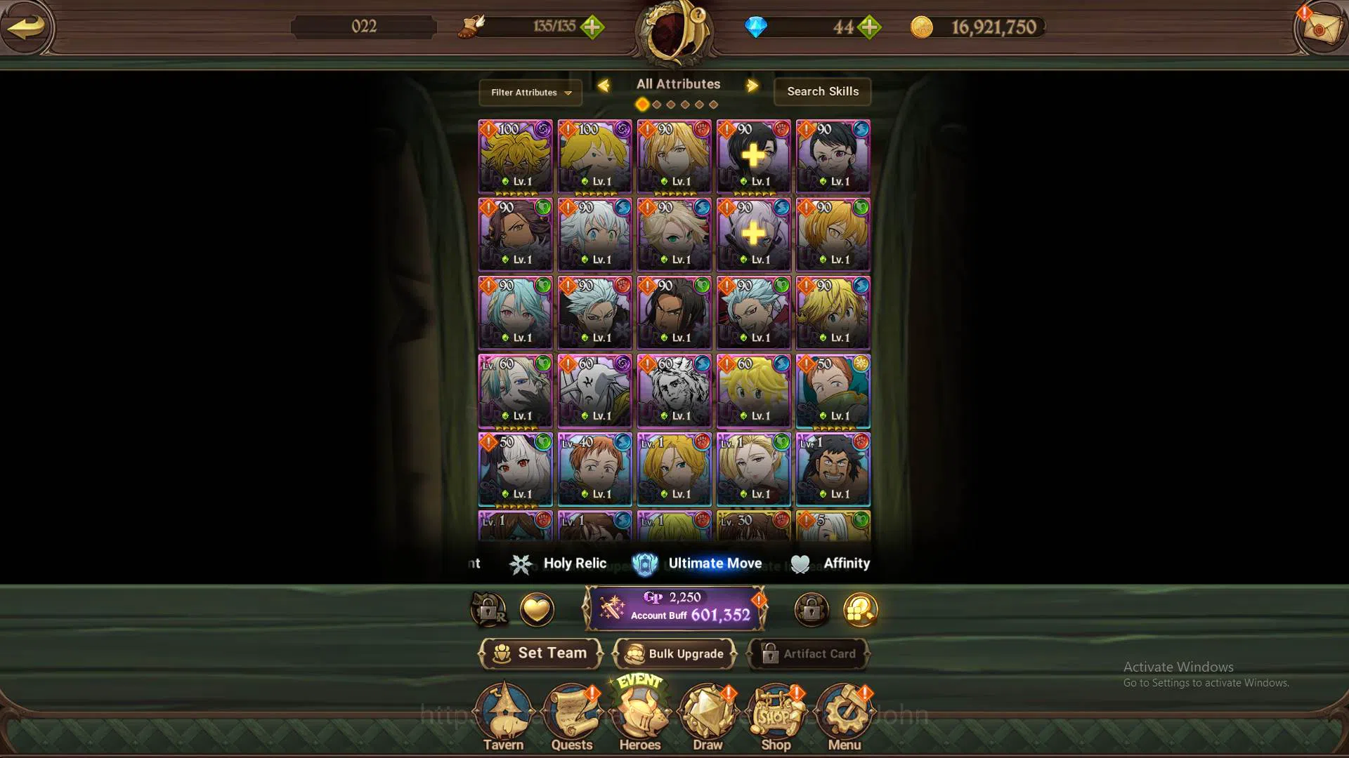 The Seven Deadly Sins: Grand Cross Accounts Others ASIA|600K CC|4 UR Salos, Mael, Thor, DK Meliodas,etc|Starter|Detail Check 4