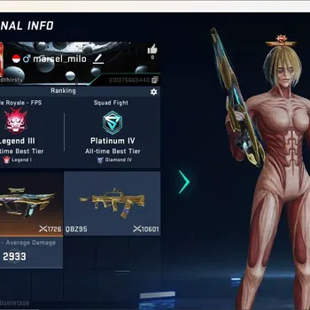 Blood Strike Accounts Collab Skin ASIA|Ultra Melee:TheIron|Collab Striker:Katya-FemaleTitan[AOT]|1 Limited & 2 Ultra