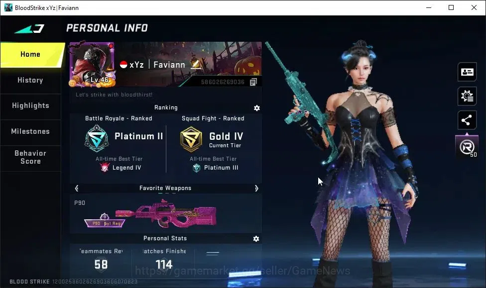 Blood Strike Accounts ASIA|6 ULTRA[RAN-MAIDEN OF NIGHTFALL,NACHO,AUG Lv3 image 2