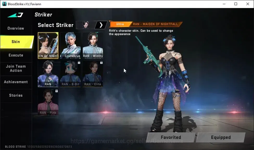 Blood Strike Accounts ASIA|6 ULTRA[RAN-MAIDEN OF NIGHTFALL,NACHO,AUG Lv3 image 3