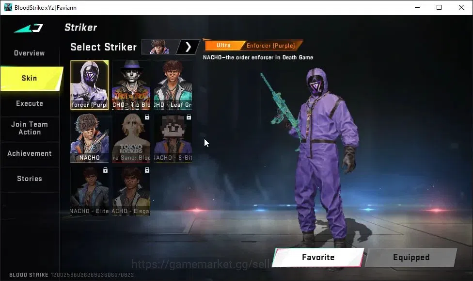 Blood Strike Accounts ASIA|6 ULTRA[RAN-MAIDEN OF NIGHTFALL,NACHO,AUG Lv3 image 4