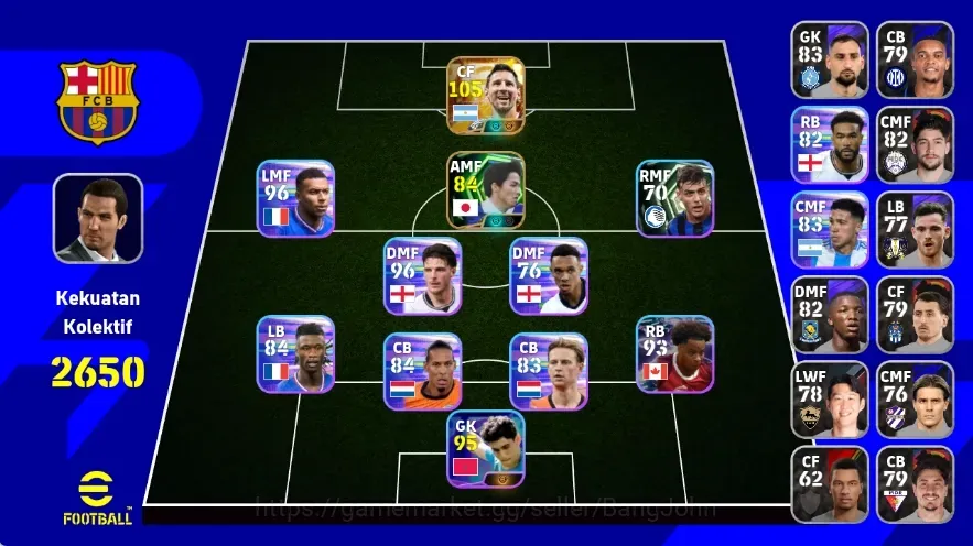 eFootball Accounts Others Android|PW 2650|Lionel Messi BigT,Ono Shinji Epic|2026|Check SS EFB3277B 1