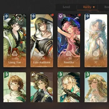 Reverse: 1999 Accounts Endgame GLOBAL|Lv 55|Team Upgrade|28 SSR 4 Limited|Anjo Nala P2,Liang Yue,Ezio Auditore,Nautika