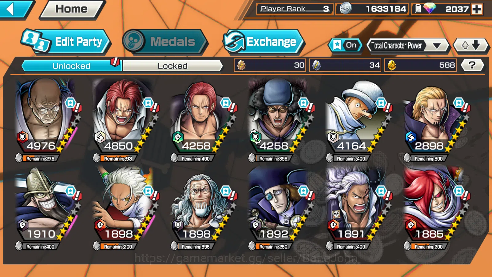 One Piece Bounty Rush Accounts Global | 4EX | 2k RD | The5elder Nusjuro, Film red image 2