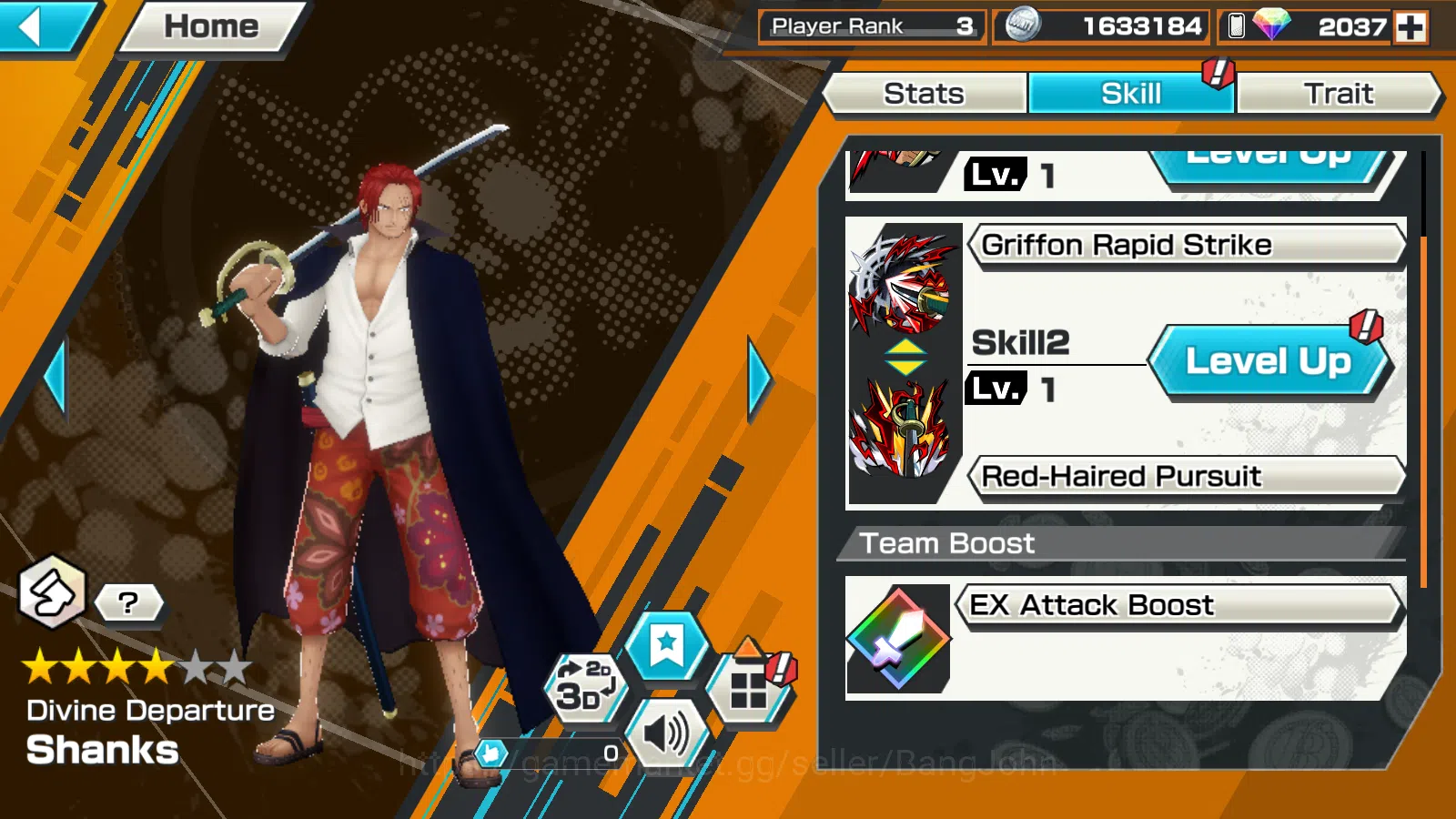 One Piece Bounty Rush Accounts Global | 4EX | 2k RD | The5elder Nusjuro, Film red image 4