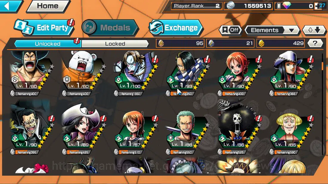 One Piece Bounty Rush Accounts Global|6 EX|T4E Marshall DTeach,T5E Saturn,BP Kuza image 3