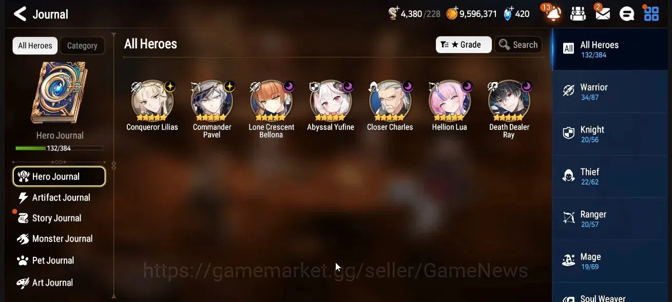 Epic Seven Accounts High-End Global UnVerif|New Era|7 ML( LC Bellona,A Yufine,DD Ray,H Lua Etc) +Aube,Setsuka,Vildred,GC 1