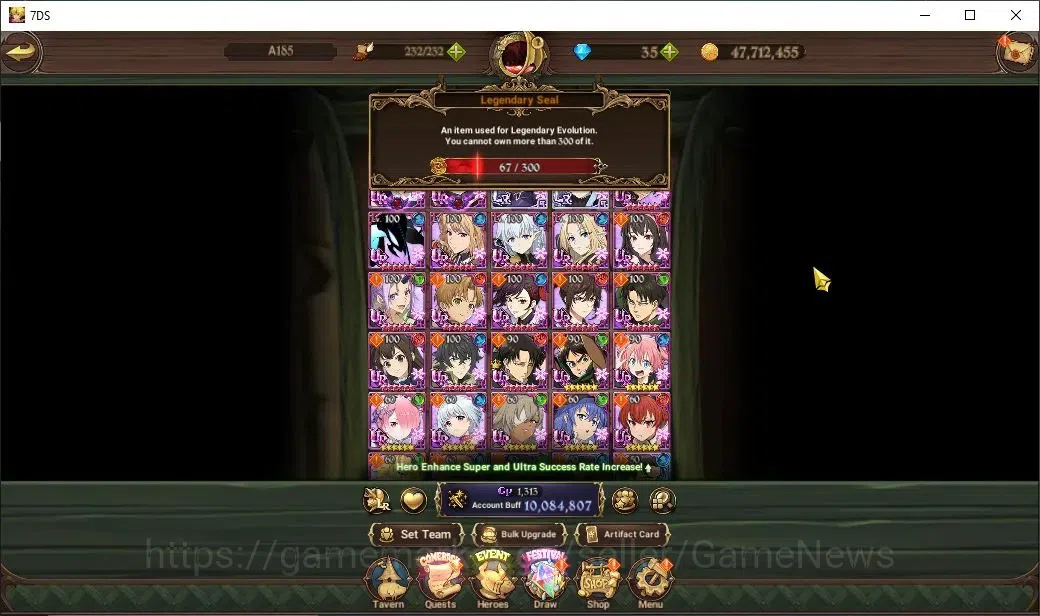 The Seven Deadly Sins: Grand Cross Accounts ASIA|10M CC|67 LS|10 LR+11 UR+Many Collab|Ludociel image 4