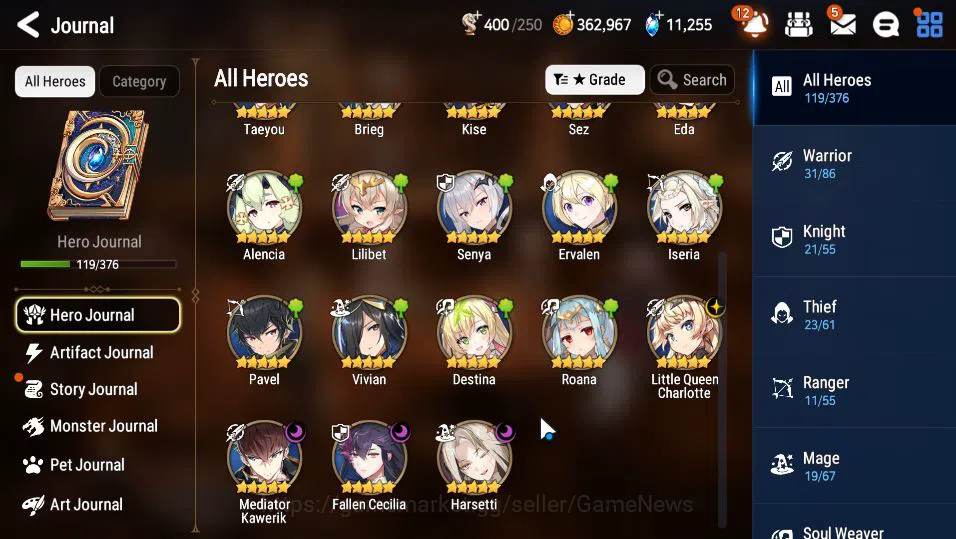 Epic Seven Accounts GLOBAL UnVerif|4 ML(F Cecilia,Har setti,LQ Charlot image 7