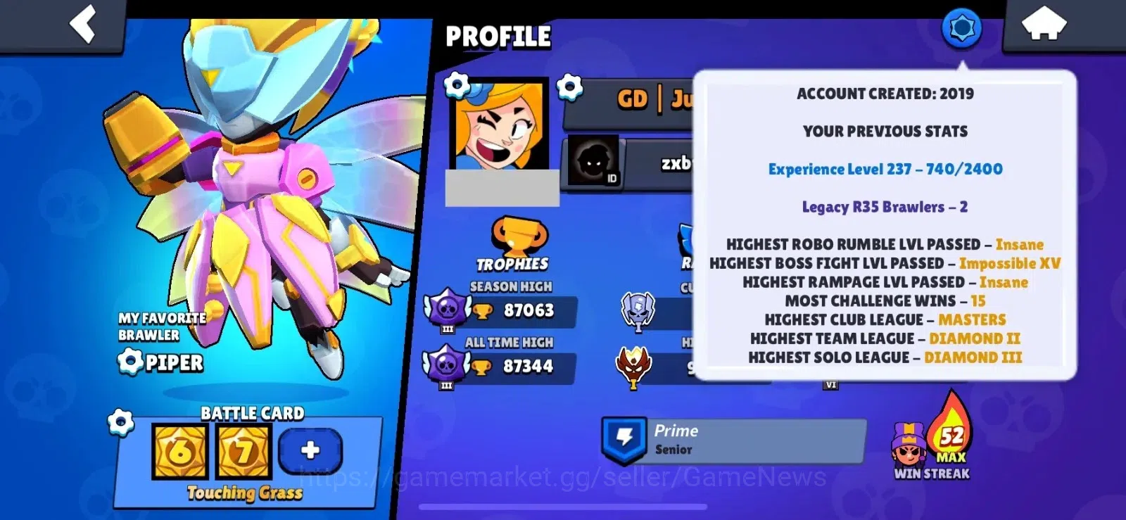 Brawl Stars Accounts Lvl 237|87063 Trophy|100 Brawlers|432 Skins brawl  image 2