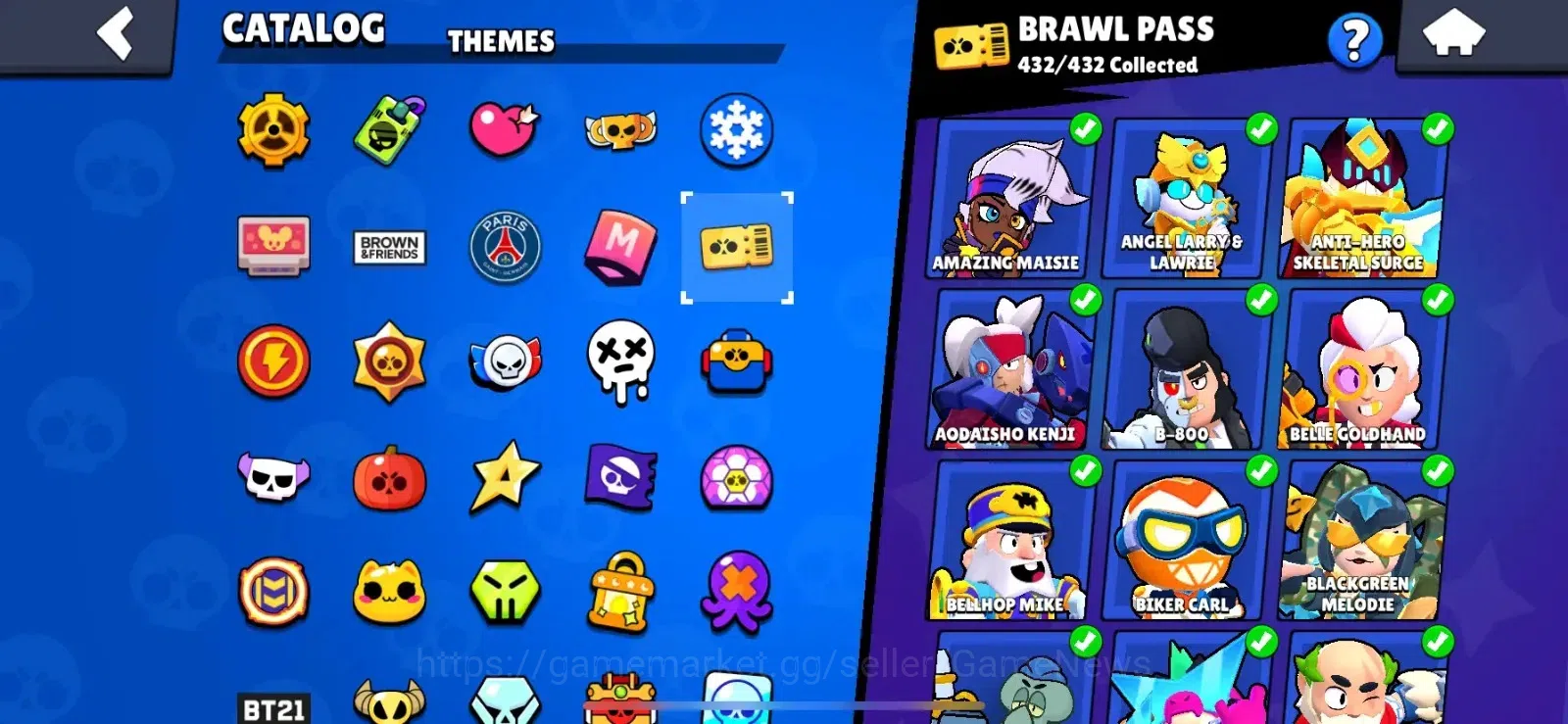 Brawl Stars Accounts Lvl 237|87063 Trophy|100 Brawlers|432 Skins brawl  image 3