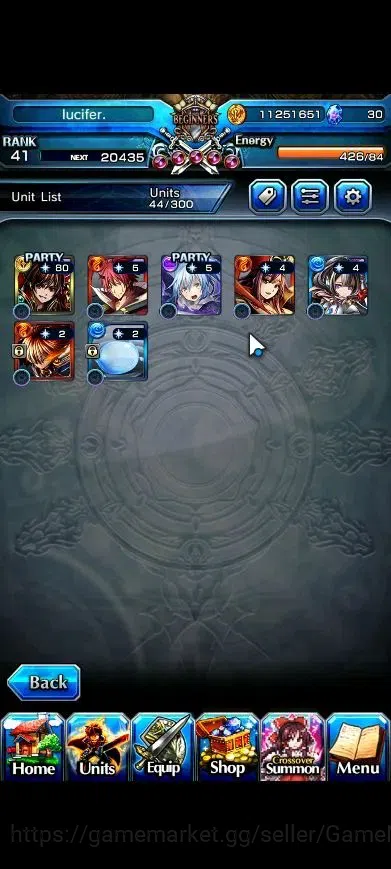 Grand Summoners Accounts Mid-Game Global|Rank 41|Chapter 10| 3 Ascend+2 TW | RimuruTW, DiabloTW, Misette |Lpot 59|(GS2526) 5