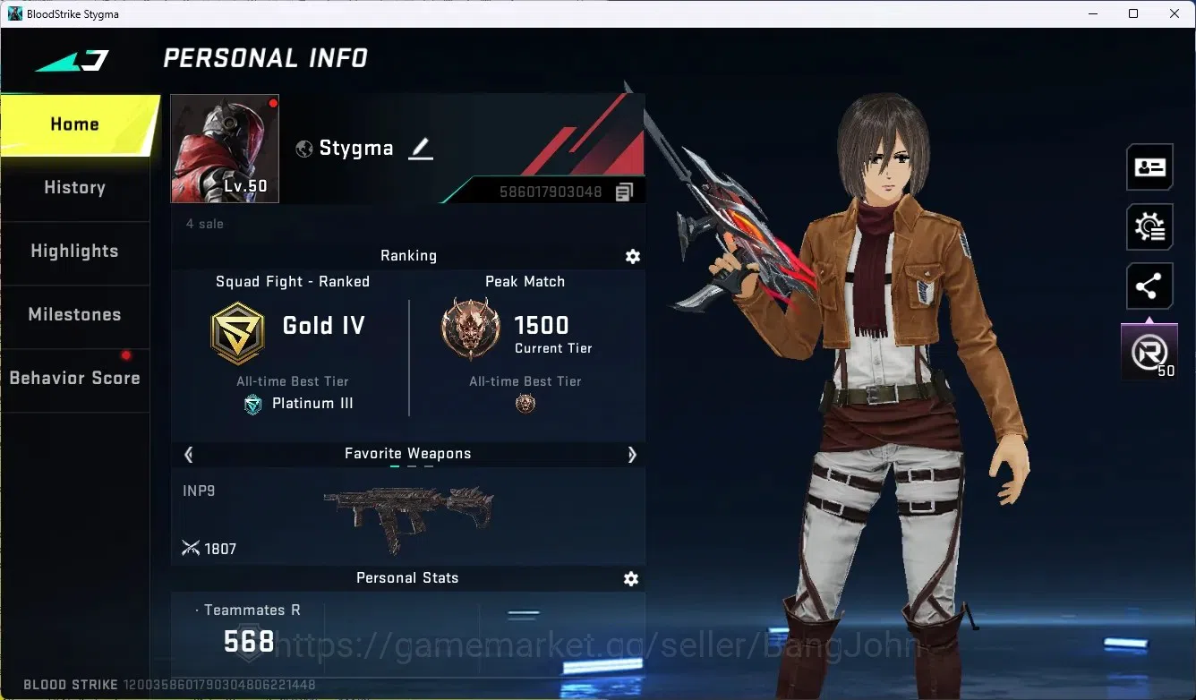 Blood Strike Accounts ASIA|1 Evo|1 Eternal Gun|7 Collab Gun |3 Limited G image 1