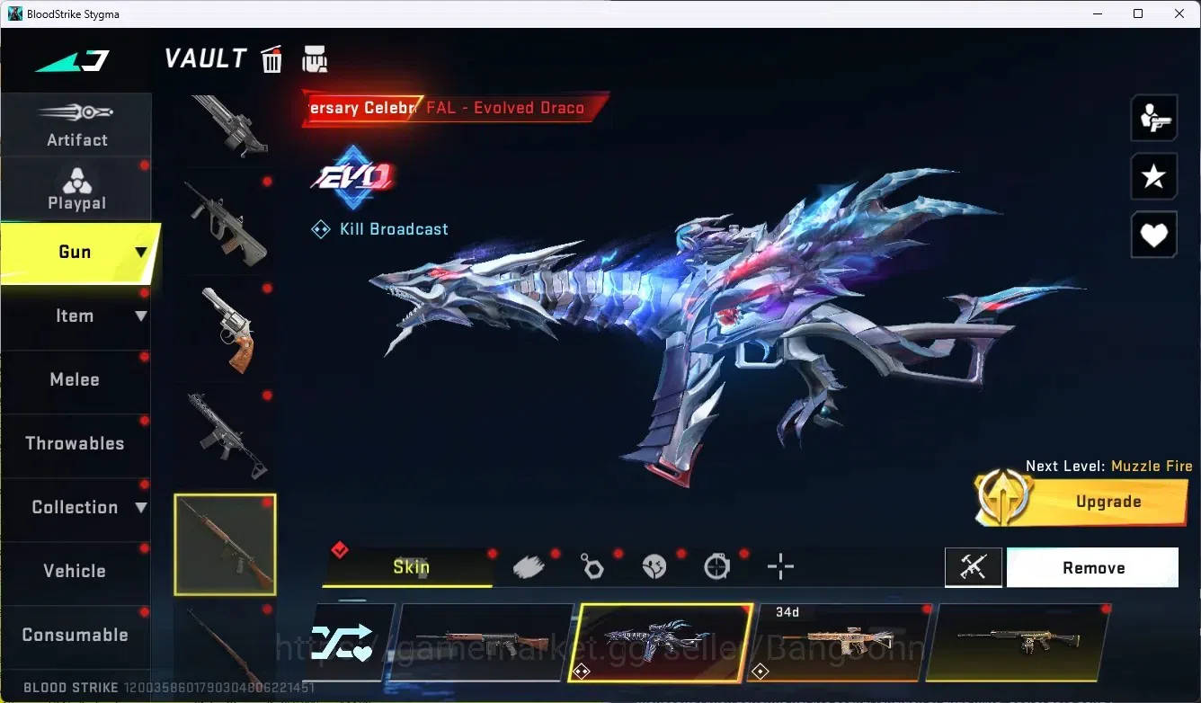 Blood Strike Accounts ASIA|1 Evo|1 Eternal Gun|7 Collab Gun |3 Limited G image 15