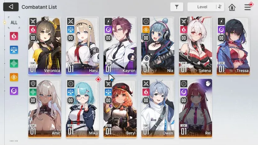 Chaos Zero Nightmare Accounts GLOBAL Lv05|3 SSR(Veronica Haru Kayron) 8SR(MikaM2,Selena,Owen,Nia,etc) 4SR 2