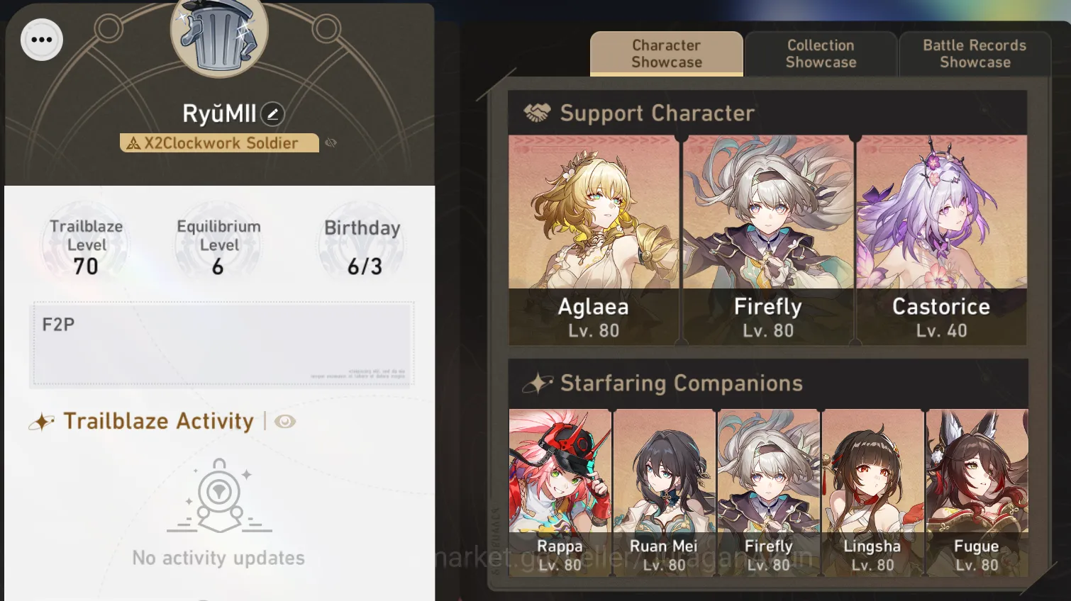 Honkai Star Rail End Game ASIA [TL70] 9 Limited (Castorice, Firefly+Sign, Yu image 1