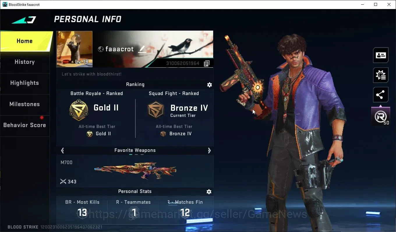 Blood Strike Accounts ASIA|ETERNAL M700-Seraph|6 Legendary Etahan,M4A1,A image 2