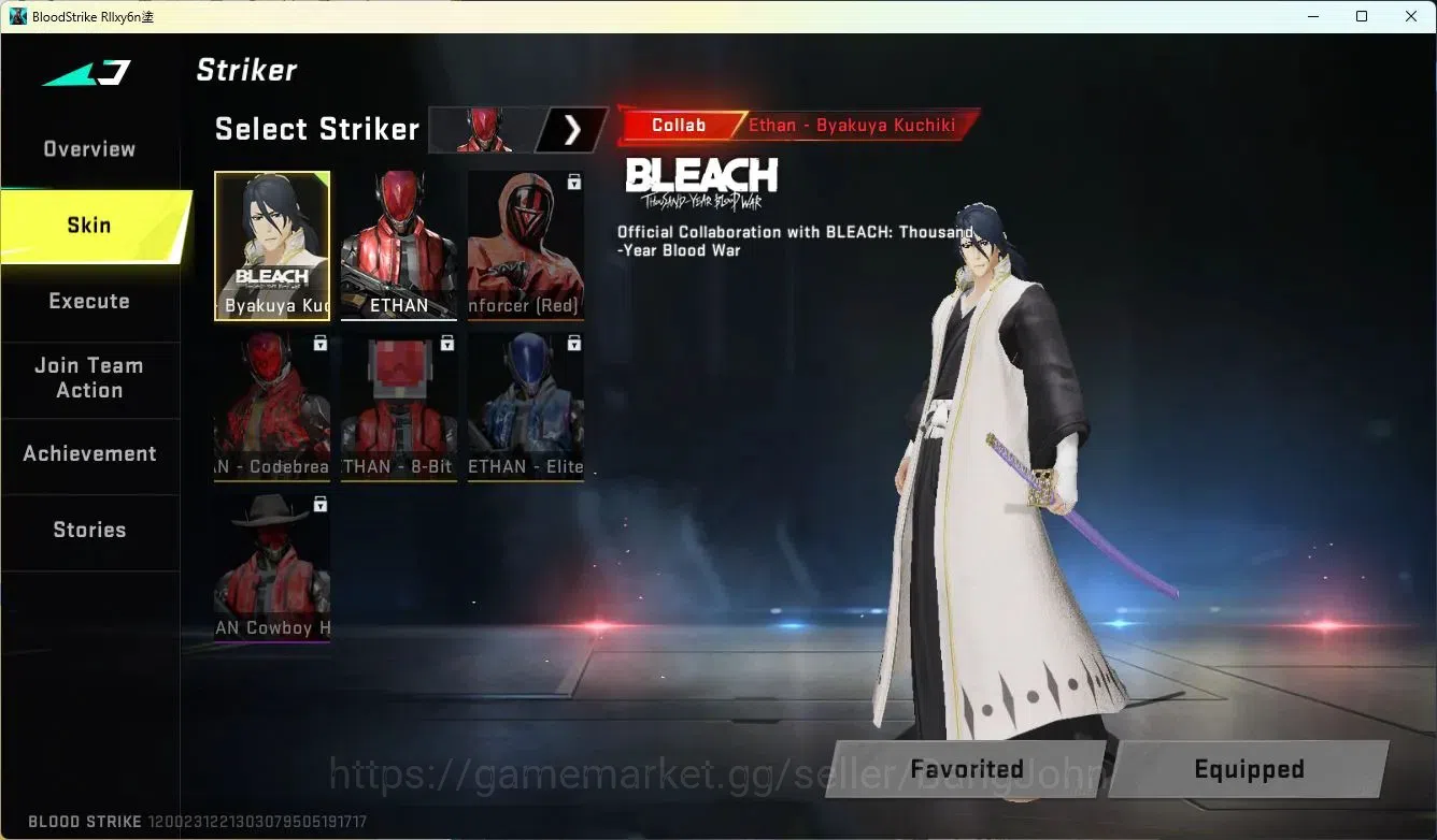Blood Strike Accounts ASIA | BLEACH Byakuya Kuchiki |ULTRA VECTOR| Legen image 2