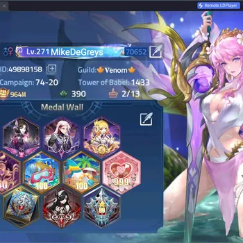 Mobile Legends: Adventure Accounts Global 70***|Dual Server|Lv.271|Camp 74-20|VIP 10|Power: 964M|16 Nexus|42 Awakening|Hero