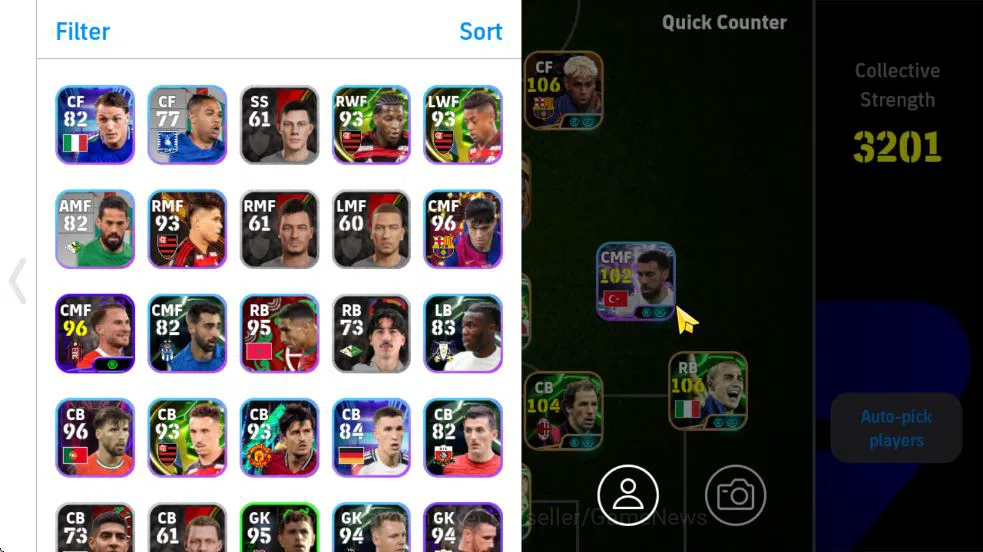 eFootball Accounts Mobile|BigTime[Ronaldinho Gaucho],Oliver Kahn,Kevi image 3