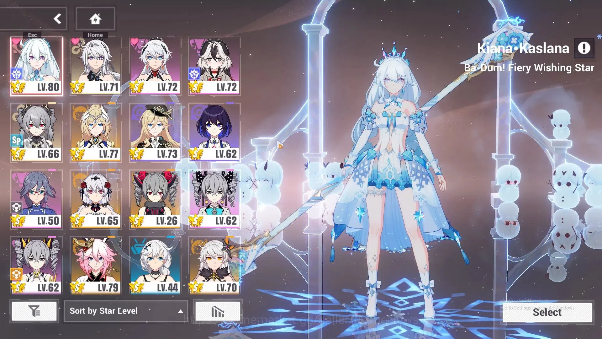 Honkai Impact 3rd Accounts SEA Lv80|3,4K Crystal|Kiana Kaslana Ba-Dum FWS 3/4 image 3