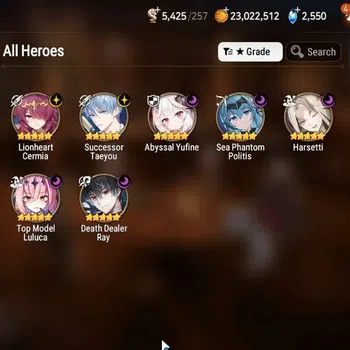 Epic Seven Accounts Limited Hero Global|7 ML(LCermia,Taeyou,Yufine,Harsetti,Luluca,DD Ray)|Bless ON|SS 2.5K|Stove(ES785Z)