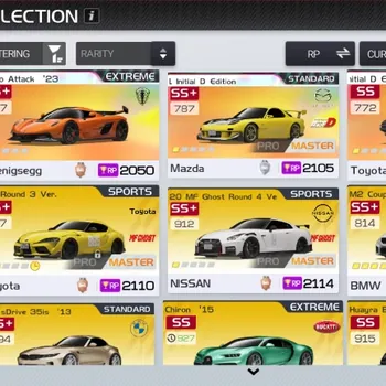 Racing Master Accounts SEA |Lvl 69|74k DM|3 PL Cars +Initial D (Jesko E1, RX-7 ID E1, AE86 ID E1),NSX ID E1,GTR ID, +Duo MF