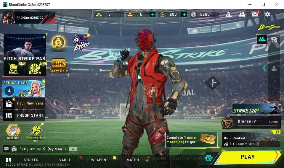 Blood Strike Accounts ASIA|Starter|Melee ULTRA Talon Knife-Sactum|5 Lege image 1