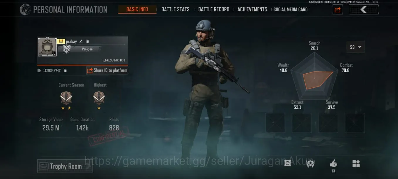 Arena Breakout Accounts SV 29,5M Koen 22M|5050 BOND|Many Skins (Night AK12 image 1