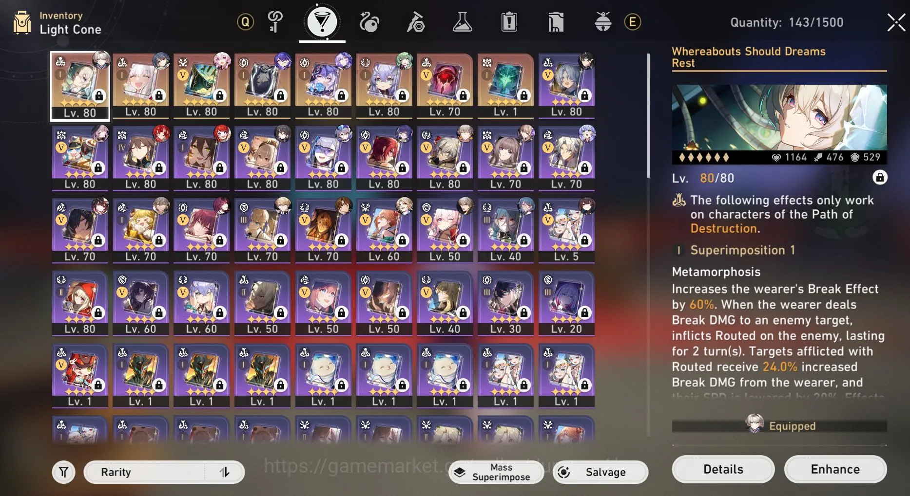 Honkai Star Rail Accounts End Game Asia [TL70] 15 Limited (Acheron+Sign, FF E1+Sign, Ruan Mei E1 4