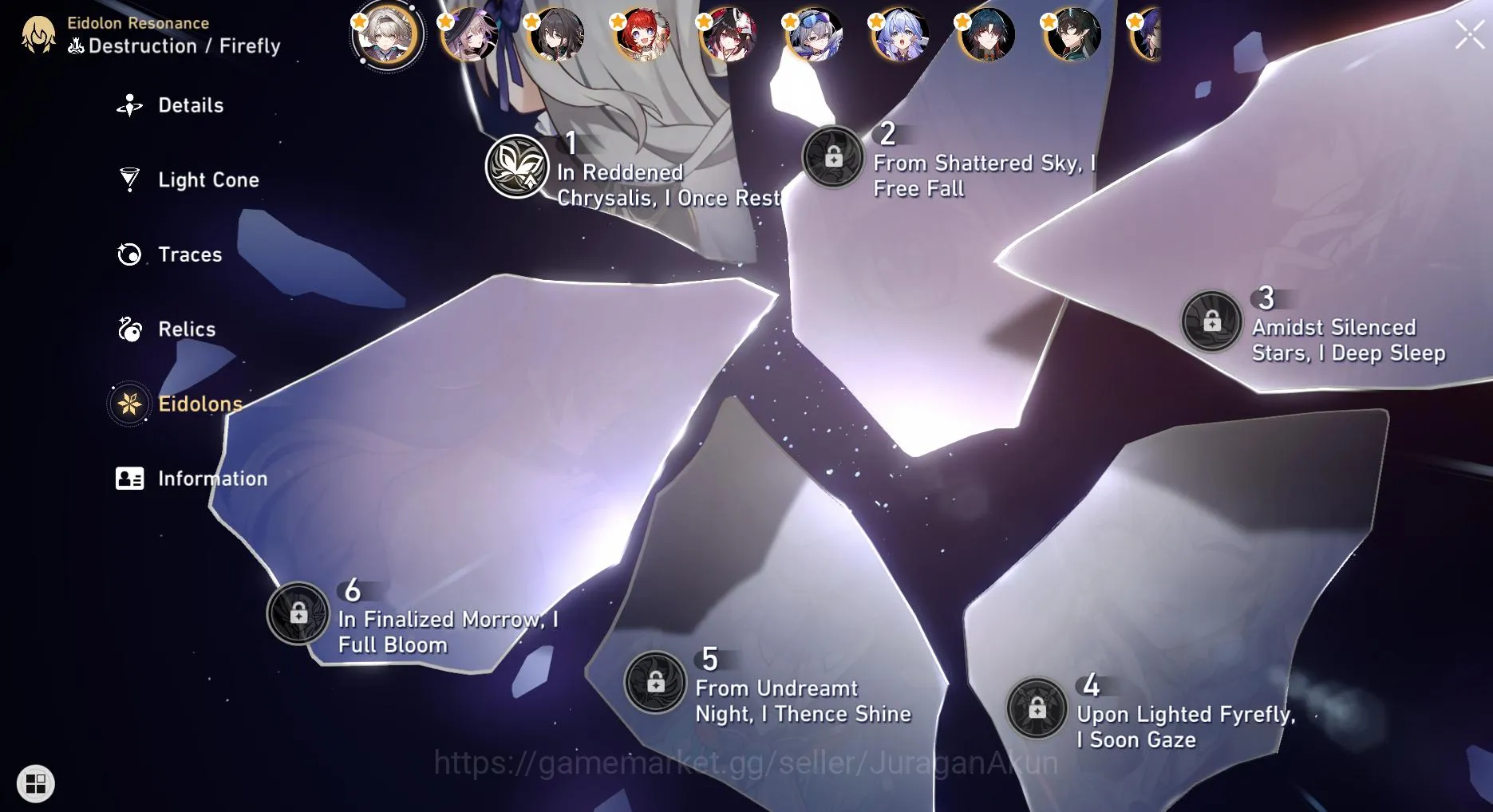 Honkai Star Rail Accounts End Game Asia [TL70] 15 Limited (Acheron+Sign, FF E1+Sign, Ruan Mei E1 7