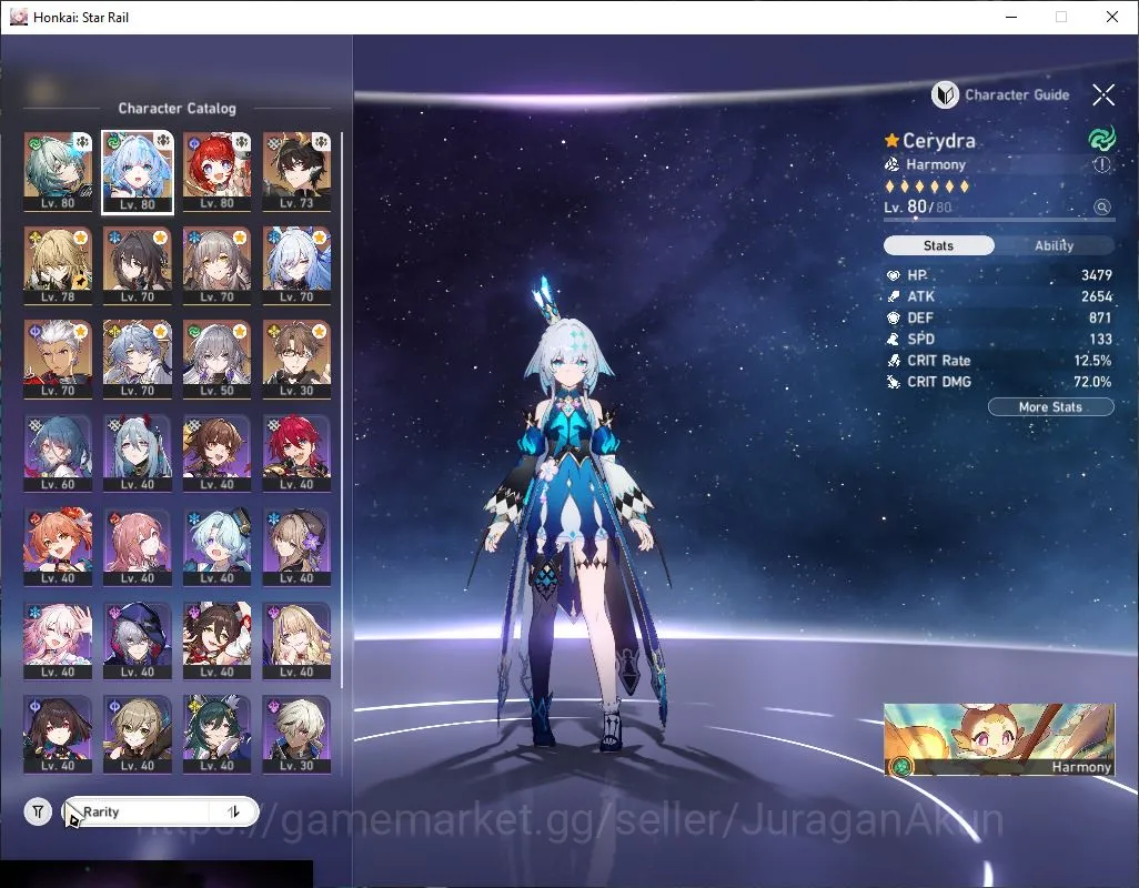 Honkai Star Rail Mid Game Asia| TL 62 | 9 limited |B3+Sign,Dante+Sign,Cerydr image 1