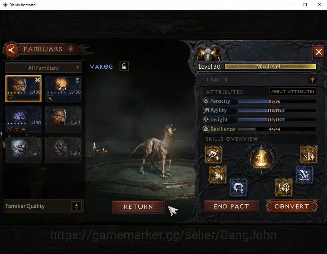 Diablo Immortal Accounts High-End OCE - Azmodan| 60 (431) Necromancer-Slayer | CR 29k | Reso 465 | Hell 3 | Varog Lv 30 (*4 10