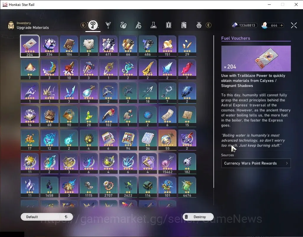 Honkai Star Rail Accounts Others Asia|TL 70|19 Limited|(Castorice,The 7