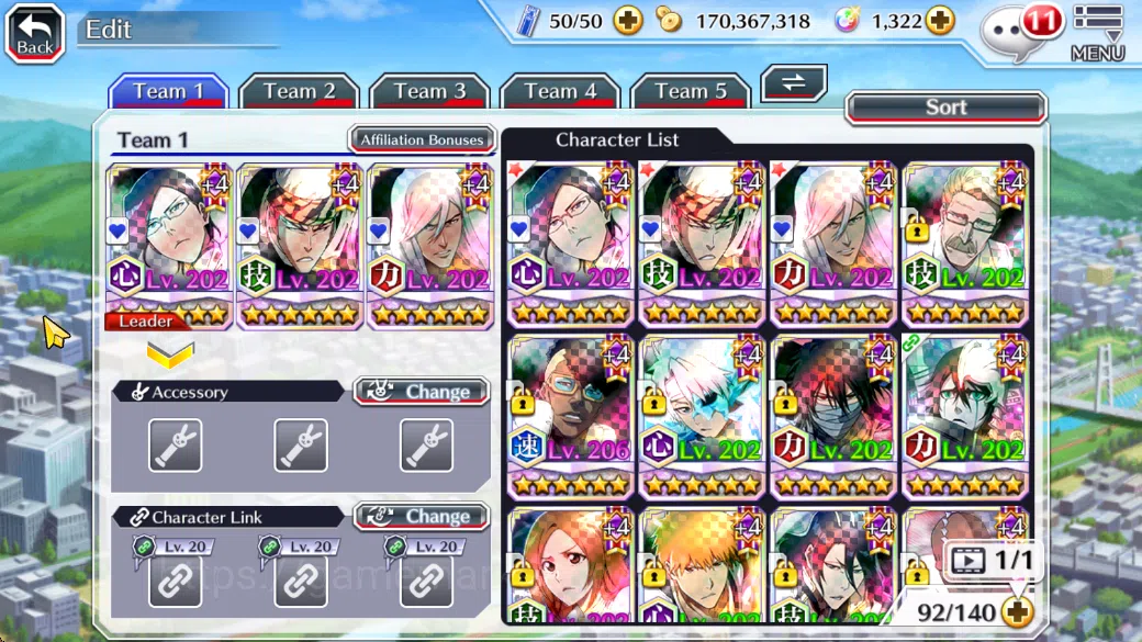 Bleach: Brave Souls Accounts [GLOBAL]6Char 5/5(UryuTYBW25,Renji TYBW25,jushiro  image 12