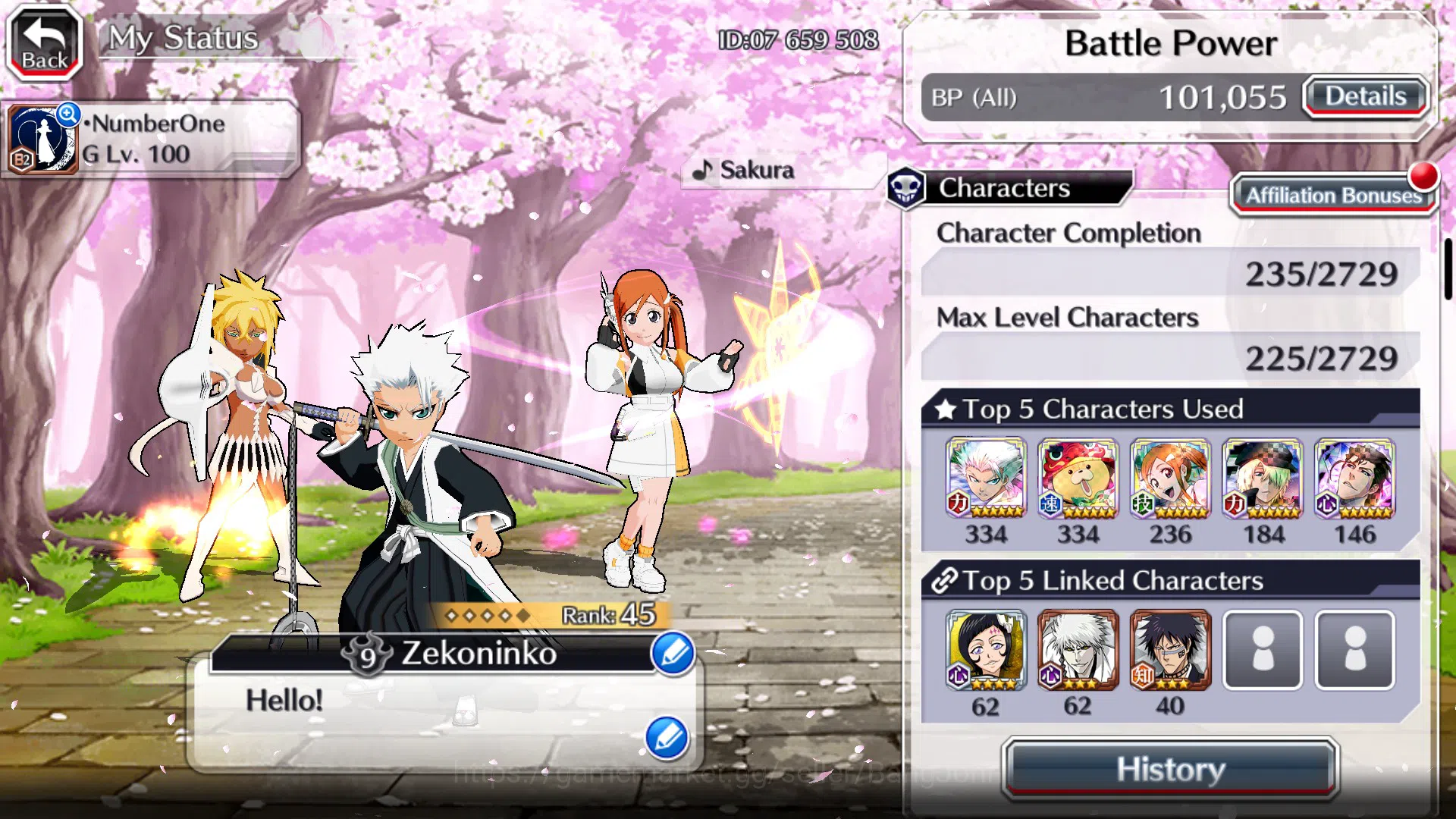 Bleach: Brave Souls Accounts Others GLOBAL]6K Orb+Fresh All Story|OrihimeFUTURE,RukiaJapanParasolEtc|KlabID|RA533B 3