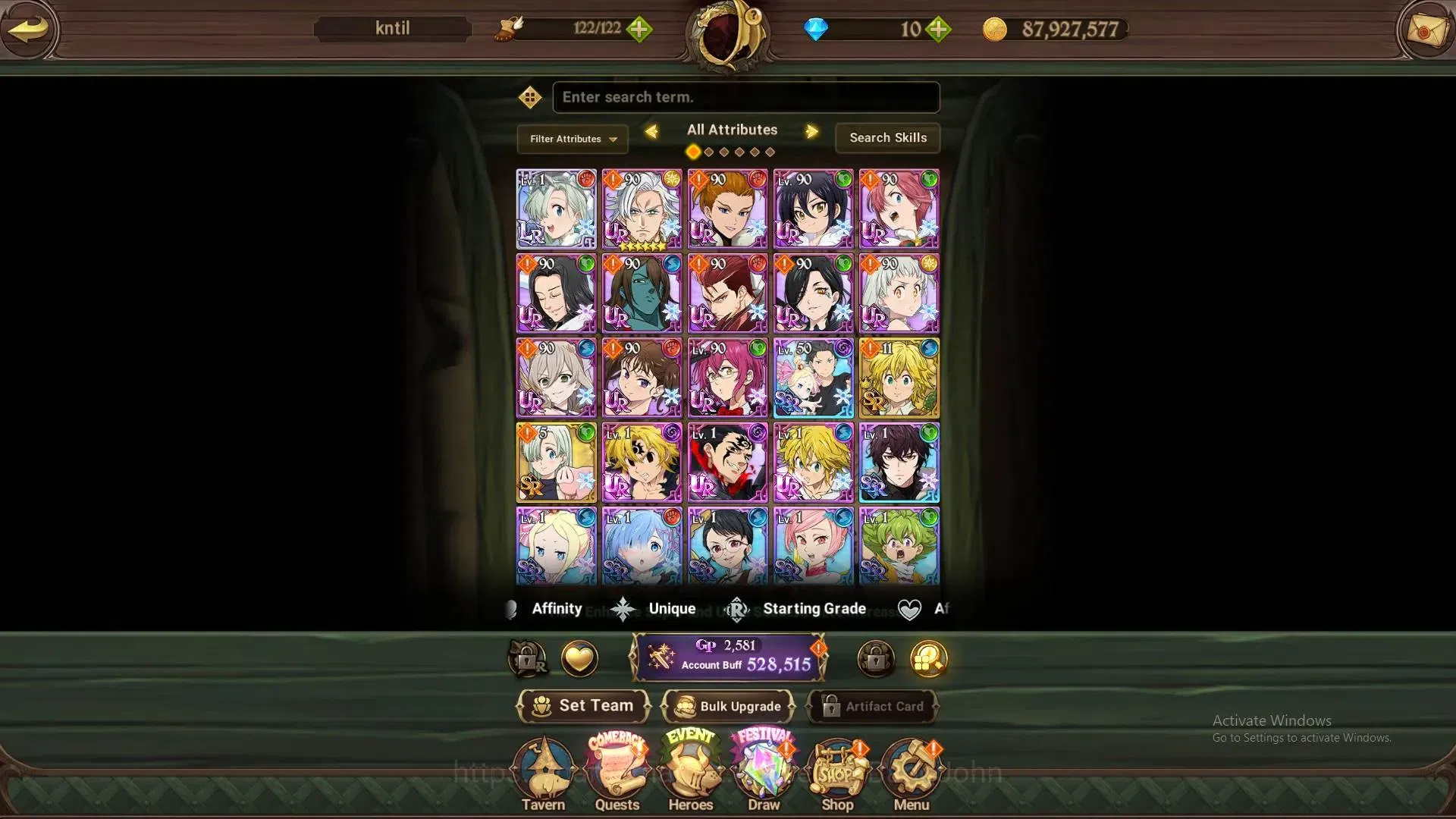 The Seven Deadly Sins: Grand Cross Accounts ASIA | 528k CC | Collab: Subaru, Beatrice,Maid Rem image 5