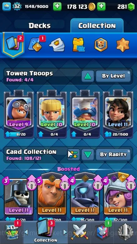 Clash Royale Accounts Lvl 32|Trophy 6083|Limited Skin|KTL 11|Card 108|1  image 3