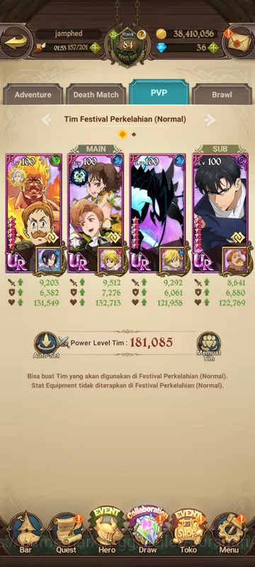 The Seven Deadly Sins: Grand Cross Accounts Midgame Asia |2.5M CC| 1LR + 6UR + Full Collab Solev (Eliza2/6, KDiane2/6 4