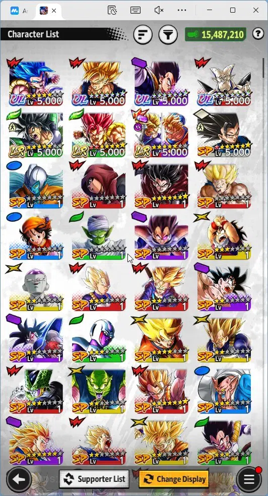 Dragon Ball Legends Accounts High-End Android | Lvl 153|15.4M Total Power|3 LR|4 UL|LR Broly Fury,SSG 15