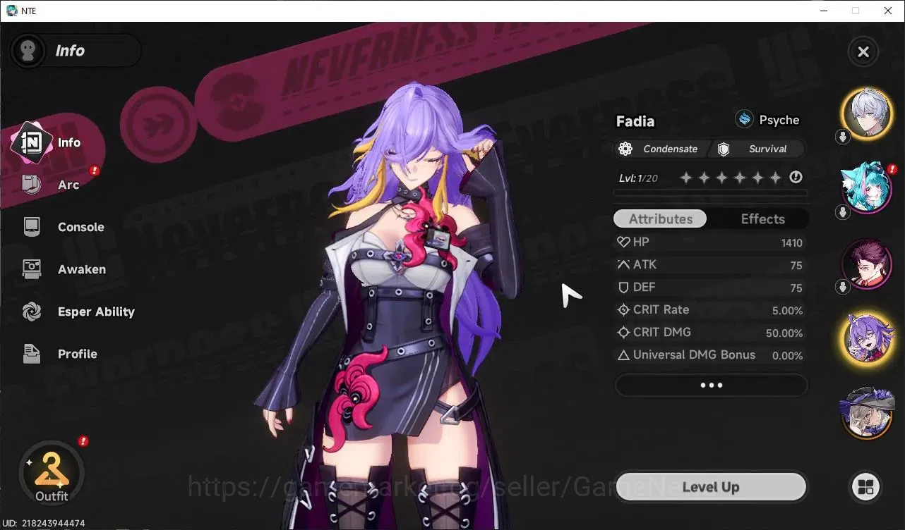 Neverness to Everness Accounts Global SEA |HL 3| 4 SSR Jiuyuan, Baicang, Sakiri,  image 2