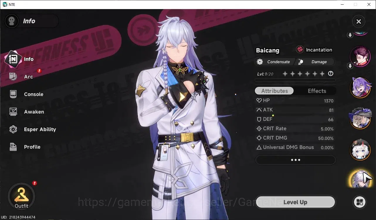 Neverness to Everness Accounts Global SEA |HL 3| 4 SSR Jiuyuan, Baicang, Sakiri,  image 4