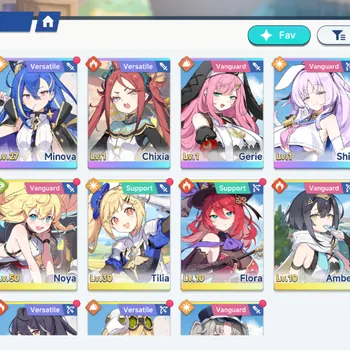 Stella Sora Accounts Global Lv 20|5 SSR, 2 Limited|(Firstlight Noya T2+Sign,Shia,Gerie T1,Chixia,Minova)+Selector ON|Log