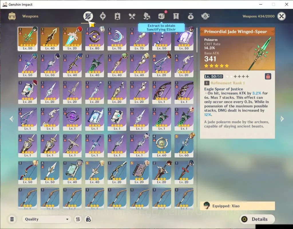 Genshin Impact Accounts ASIA|AR 52|3Limited +3(*5Weapon)|Xiao+Sign,Neuvill image 4
