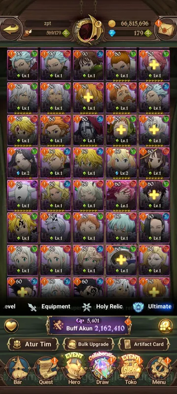 The Seven Deadly Sins: Grand Cross Accounts Midgame Global|2,1M CC|8UR + Full Collab Konosuba + 179 Gems 3