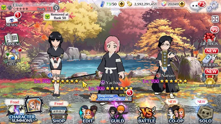 Bleach: Brave Souls Accounts Mid-Tier [GLOBAL]20K Orbs+Fresh All Story|4 MT[TYBW25(Yachiru,Nanao,Nemu)Bazz-BTYBW24],Creator