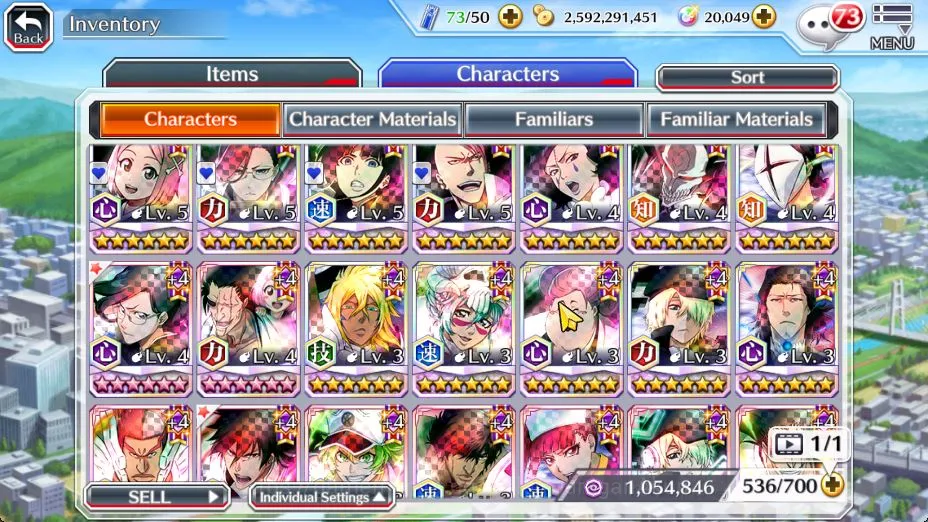 Bleach: Brave Souls Accounts Mid-Tier [GLOBAL]20K Orbs+Fresh All Story|4 MT[TYBW25(Yachiru,Nanao,Nemu)Bazz-BTYBW24],Creator 4