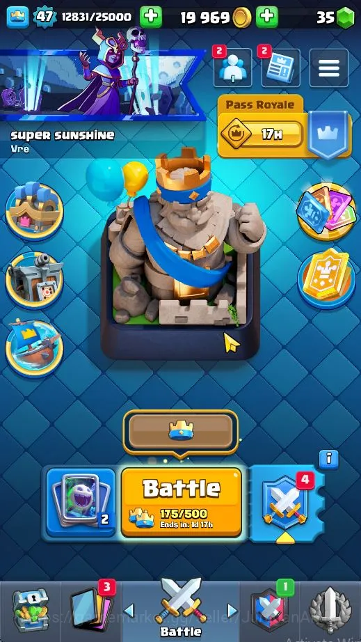 Lvl47|Trophy 9535|Limited Skin|KTL 14|Card 121|13 EVO,8 Champion,21 Legend,33 Epic,30 Rare,29 Common|35 Gems|TakeEmail(CR900) Clash Royale High-End Lvl47|Trophy 9535|Limited Skin|KTL 14|Card 121|13 image 1