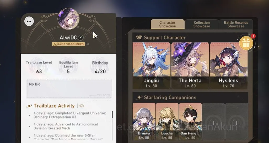 Honkai Star Rail Mid Game ASIA [TL63] 6 Limited(The Herta+Sign,Hysilens,Luoc image 1